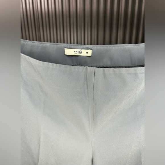 Women’s Prada Designer Blue Polyester Elastane Tapered Trousers Size 44 IT 8 US - Picture 3 of 4